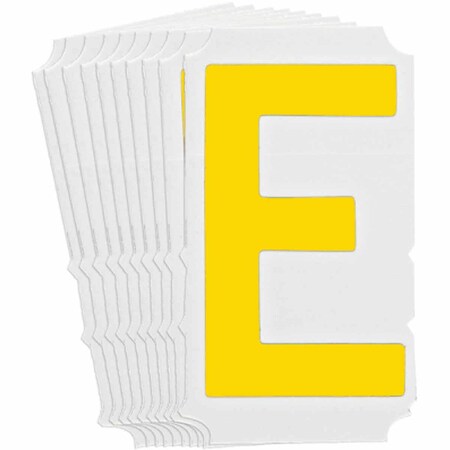 Brady Quik-Align 5150 Series Polyester 4 in Lbl Legend: E Yellow 10PK 5150P-E